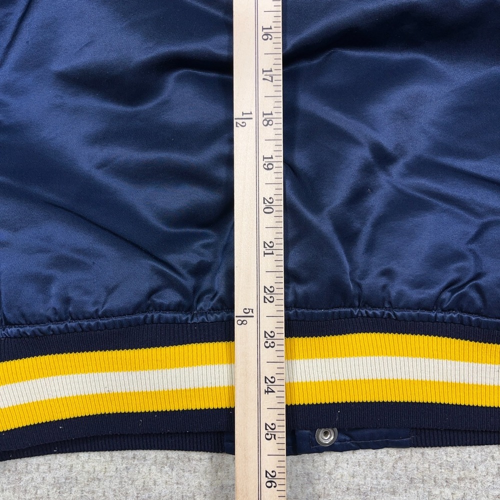 Vintage West Virginia Mountaineers Jacket Men XL Starter Satin Bomber  80s WVU‎ - Picture 16 of 16